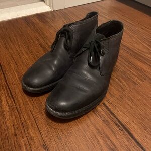 John Varvatos Star USA Dark Gray Leather Chukka Boots